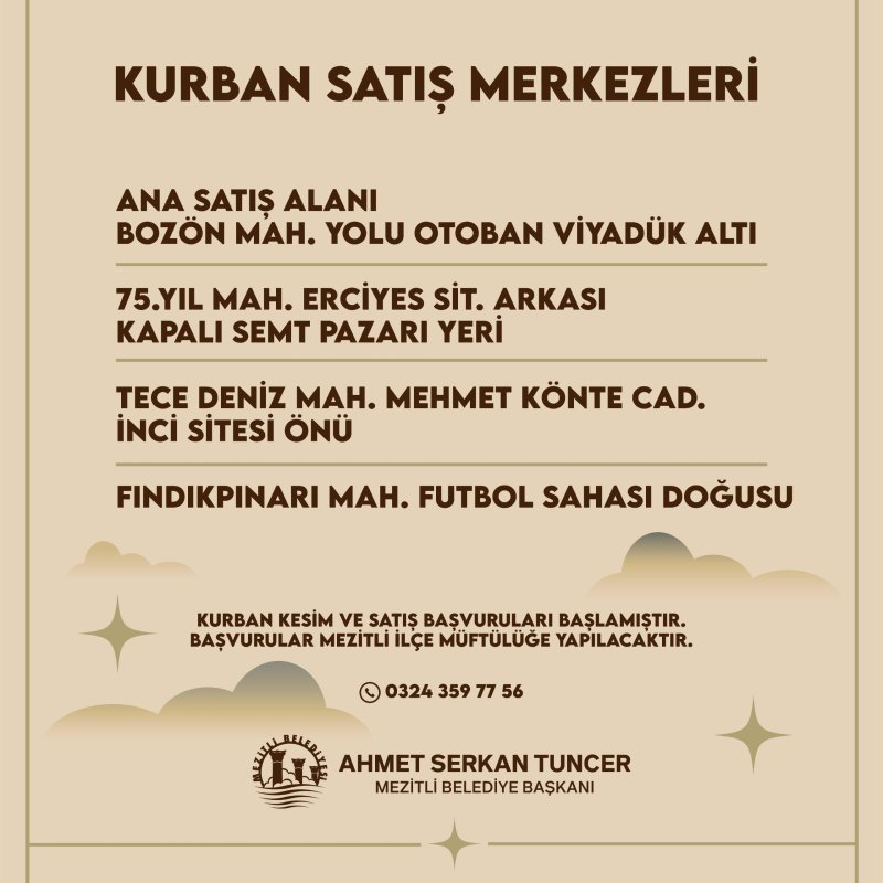 Mezitli Kurban Satış ve Kesim Yerleri Belli Oldu: Vatandaş Tepkili!