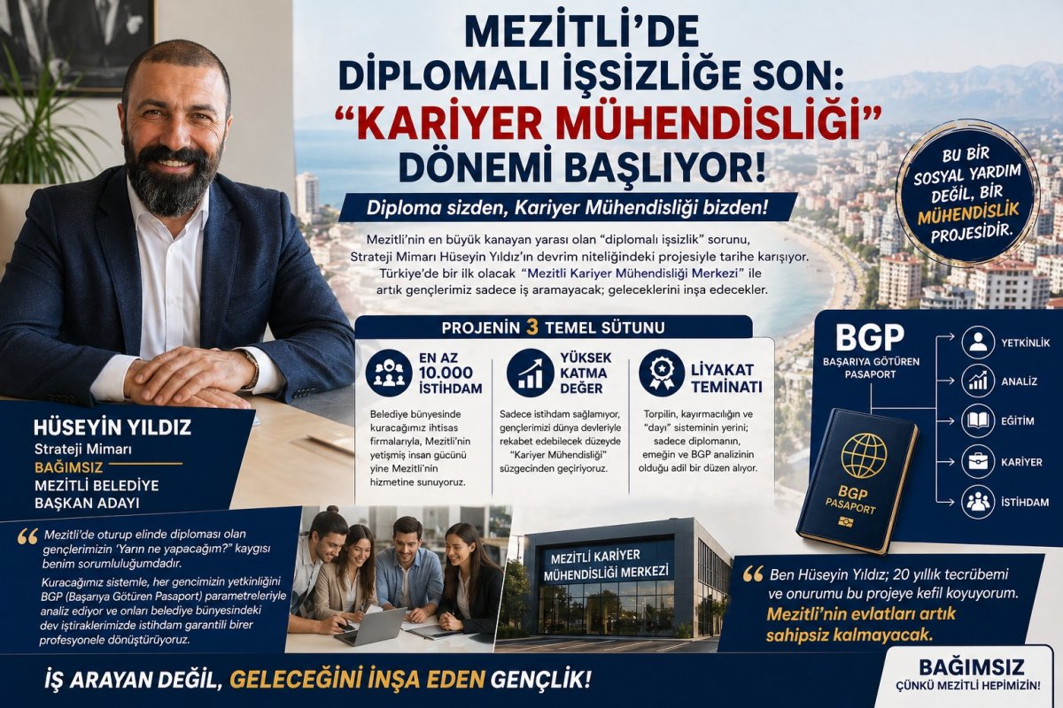 Hüseyin YILDIZ’dan Mezitli’ye Dev Müjde: 5 Ücretsiz Kariyer Eğitimi!